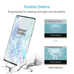10 PCS Half-screen Transparent Tempered Glass Film, For OnePlus 8, For OnePlus 8 Pro (10 PCS)