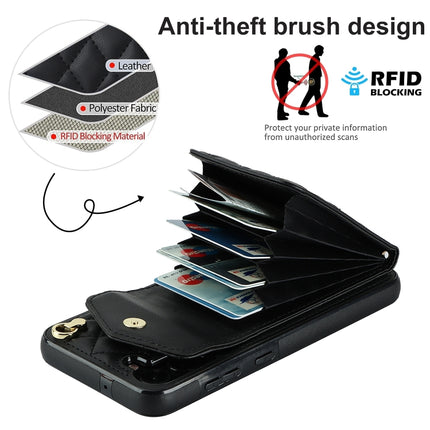 Rhombic Texture Card Bag Phone Case with Long Lanyard, For Samsung Galaxy S24 5G, For Samsung Galaxy A54 5G, For Samsung Galaxy S23 Ultra 5G