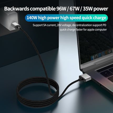 Cable de carga magnético tipo C a Magsafe 3 de 140 W, plateado y azul