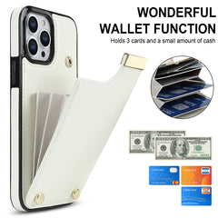 Metal Buckle Card Slots Phone Case, For iPhone 14 Pro, For iPhone 14 Pro Max, For iPhone SE 2022 / 2020 / 8 / 7, For iPhone 13 Pro Max, For iPhone 13 Pro