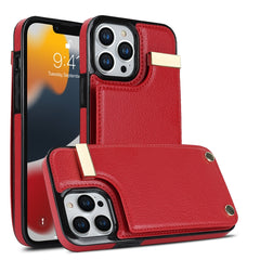 Metal Buckle Card Slots Phone Case, For iPhone 14 Pro, For iPhone 14 Pro Max, For iPhone SE 2022 / 2020 / 8 / 7, For iPhone 13 Pro Max, For iPhone 13 Pro