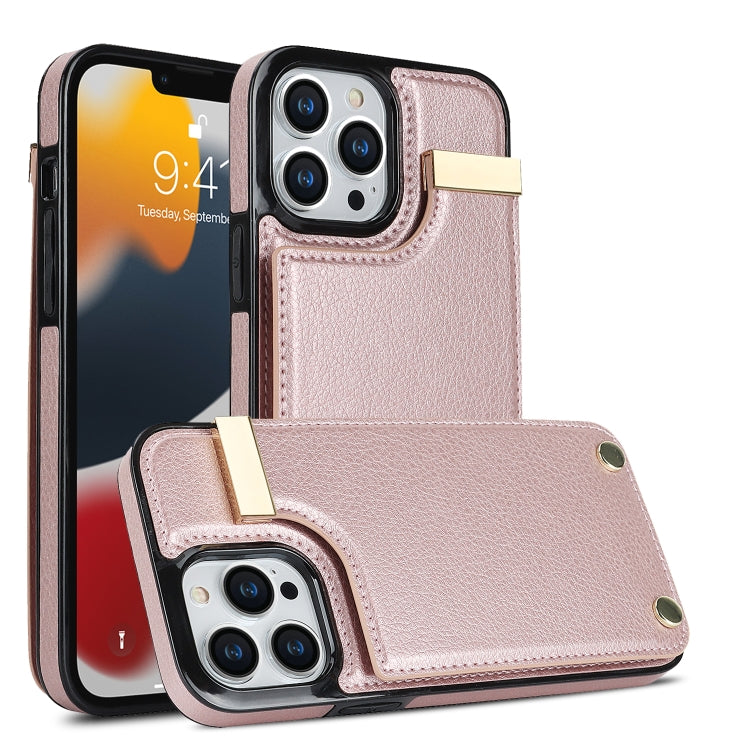 Metal Buckle Card Slots Phone Case, For iPhone 14 Pro, For iPhone 14 Pro Max, For iPhone SE 2022 / 2020 / 8 / 7, For iPhone 13 Pro Max