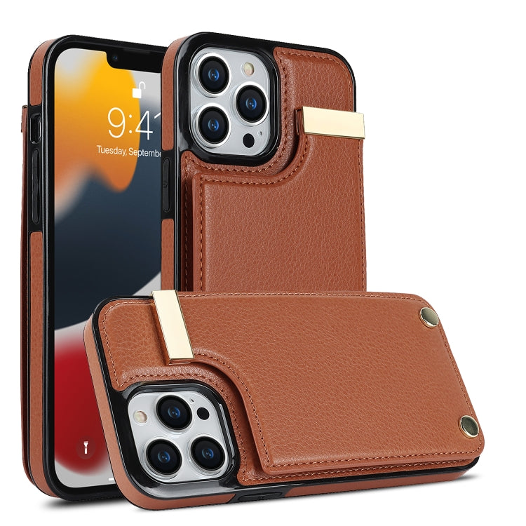 Metal Buckle Card Slots Phone Case, For iPhone 14 Pro, For iPhone 14 Pro Max, For iPhone SE 2022 / 2020 / 8 / 7, For iPhone 13 Pro Max