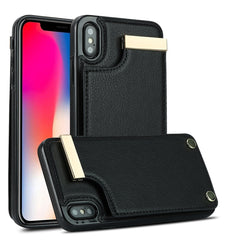 Handyhülle mit Kartenfächern und Metallschnalle, für iPhone XS Max, für iPhone 8 Plus / 7 Plus