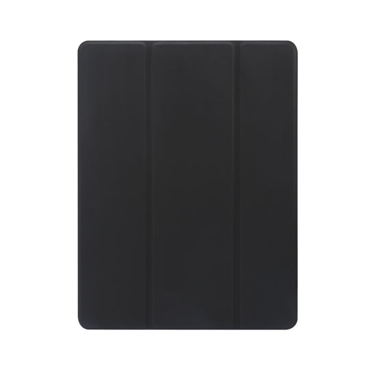 3-folding Electric Pressed Skin Texture Horizontal Flip Shockproof Transparent TPU + PU Leather Case with Holder & Pen Slot & Sleep / Wake-up Function, For iPad 9.7(2018)/(2017)/Air 2/Air