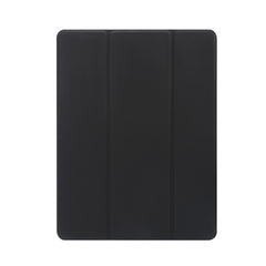 3-folding Electric Pressed Skin Texture Horizontal Flip Shockproof Transparent TPU + PU Leather Case with Holder & Pen Slot & Sleep / Wake-up Function, For iPad 9.7(2018)/(2017)/Air 2/Air