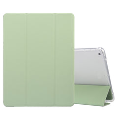 3-folding Electric Pressed Skin Texture Horizontal Flip Shockproof Transparent TPU + PU Leather Case with Holder & Pen Slot & Sleep / Wake-up Function, For iPad 9.7(2018)/(2017)/Air 2/Air