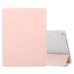 3-folding Electric Pressed Skin Texture Horizontal Flip Shockproof Transparent TPU + PU Leather Case with Holder & Pen Slot & Sleep / Wake-up Function, For iPad 9.7(2018)/(2017)/Air 2/Air