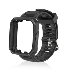 Carbon Fiber Texture Integrated Silicone Watch Band