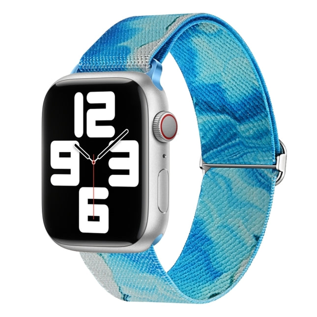 Painted Pattern Nylon Replacement Watch Band, For Apple Watch SE 2022 40mm, For Apple Watch 9 45mm, For Apple Watch 9 41mm