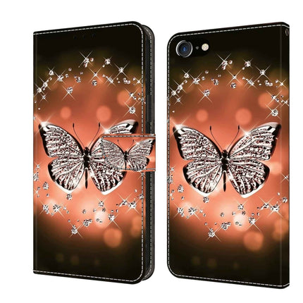 Crystal 3D Shockproof Protective Leather Phone Case, For iPhone 6 Plus / 7 Plus / 8 Plus