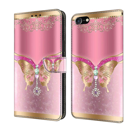 Crystal 3D Shockproof Protective Leather Phone Case, For iPhone 6 / 7