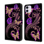 For iPhone 11 / Purple Flower Butterfly