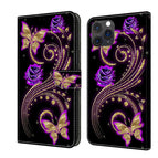For iPhone 11 Pro Max / Purple Flower Butterfly