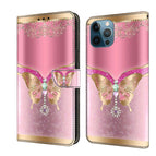 For iPhone 12 Pro Max / 13 Pro Max / Pink Bottom Butterfly