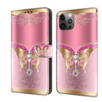 For iPhone 12 / 12 Pro / Pink Bottom Butterfly