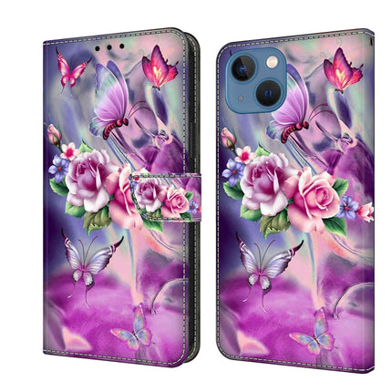 Crystal 3D Shockproof Protective Leather Phone Case, For iPhone 13 / 14
