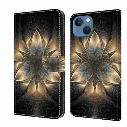 Crystal 3D Shockproof Protective Leather Phone Case, For iPhone 13 / 14