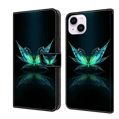 Crystal 3D Shockproof Protective Leather Phone Case, For iPhone 14 Plus