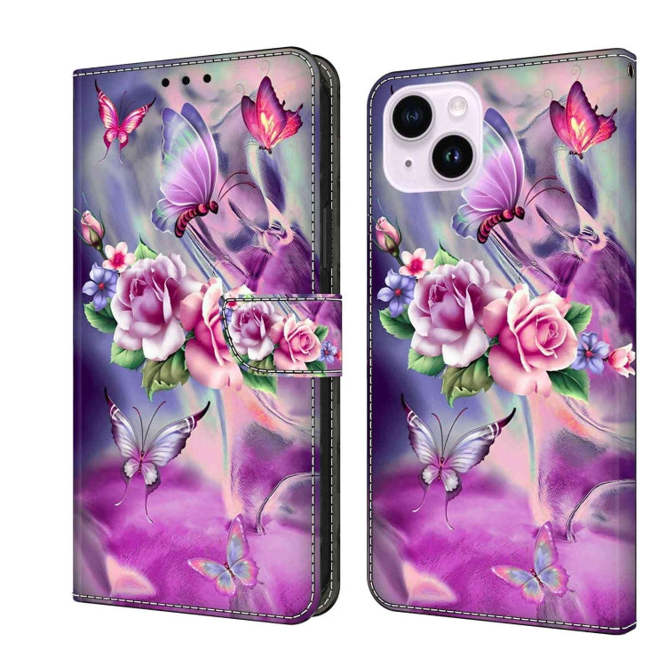 Crystal 3D Shockproof Protective Leather Phone Case, For iPhone 14 Plus
