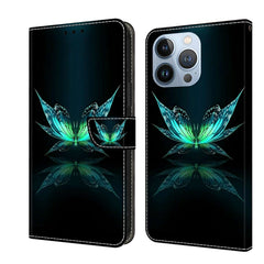 Crystal 3D Shockproof Protective Leather Phone Case, For iPhone 14 Pro Max