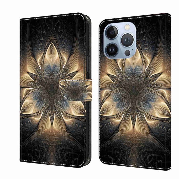 Crystal 3D Shockproof Protective Leather Phone Case, For iPhone 14 Pro Max