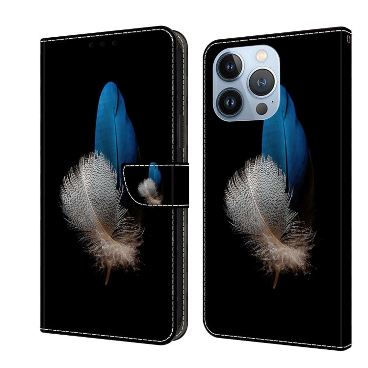 Crystal 3D Shockproof Protective Leather Phone Case, For iPhone 14 Pro Max