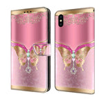 For iPhone X / XS / Pink Bottom Butterfly
