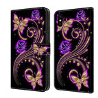 For iPhone X / XS / Purple Flower Butterfly