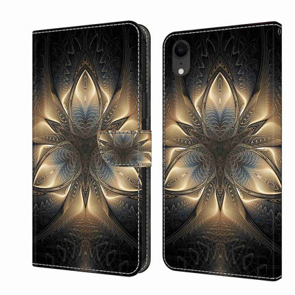 Crystal 3D Shockproof Protective Leather Phone Case, For iPhone XR