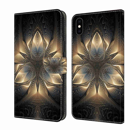 Crystal 3D Shockproof Protective Leather Phone Case, For iPhone XS Max