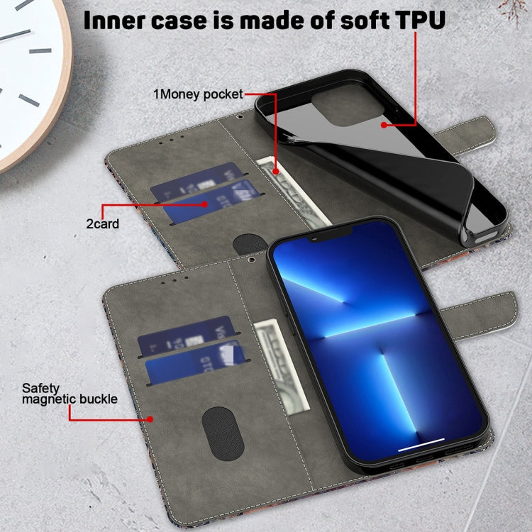 Crystal 3D Shockproof Protective Leather Phone Case, For iPhone 15 Pro Max