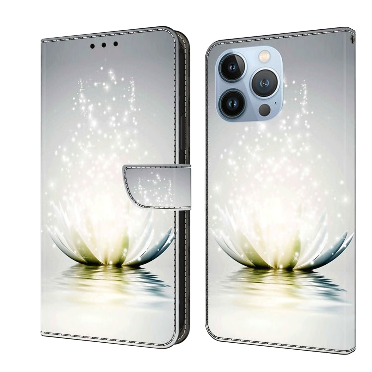 Crystal 3D Shockproof Protective Leather Phone Case, For iPhone 15 Pro Max