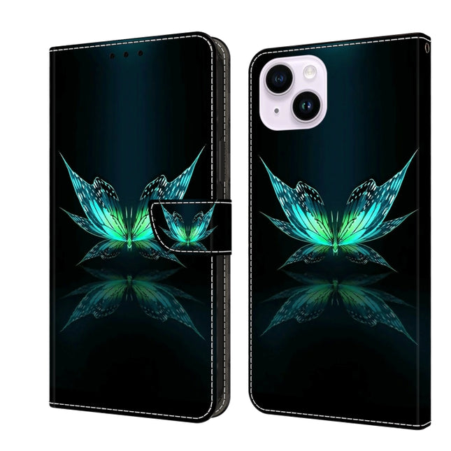 Crystal 3D Shockproof Protective Leather Phone Case, For iPhone 15 Plus