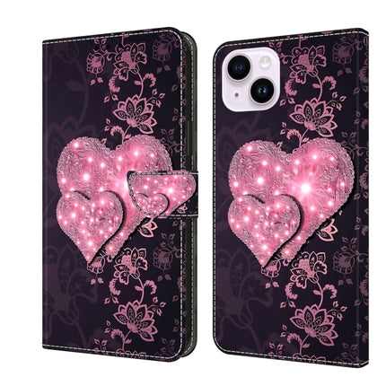 Crystal 3D Shockproof Protective Leather Phone Case, For iPhone 15 Plus