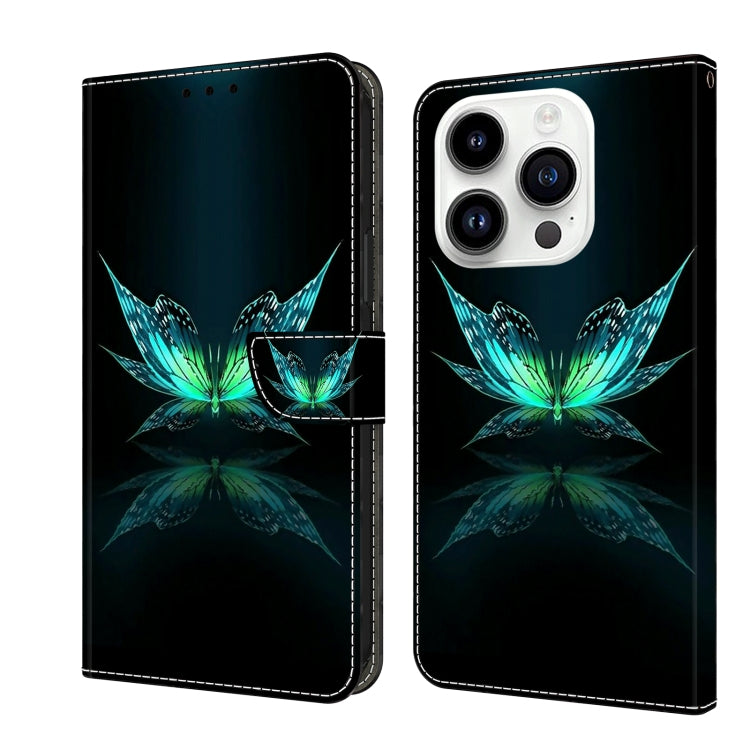 Crystal 3D Shockproof Protective Leather Phone Case, For iPhone 15 Pro