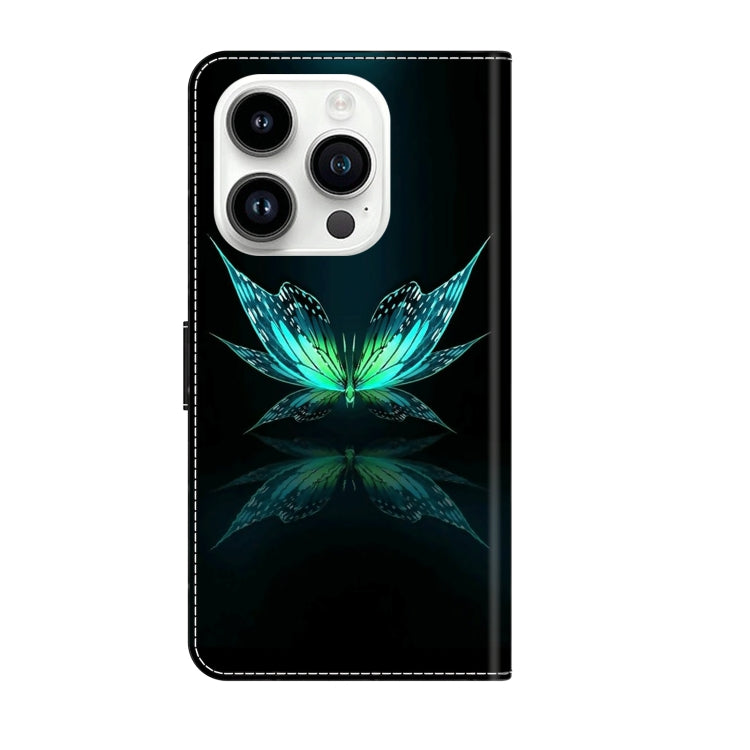 Crystal 3D Shockproof Protective Leather Phone Case, For iPhone 15 Pro