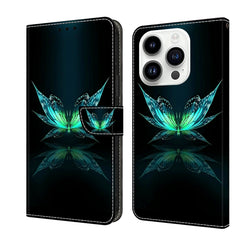 Crystal 3D Shockproof Protective Leather Phone Case, For iPhone 15 Pro