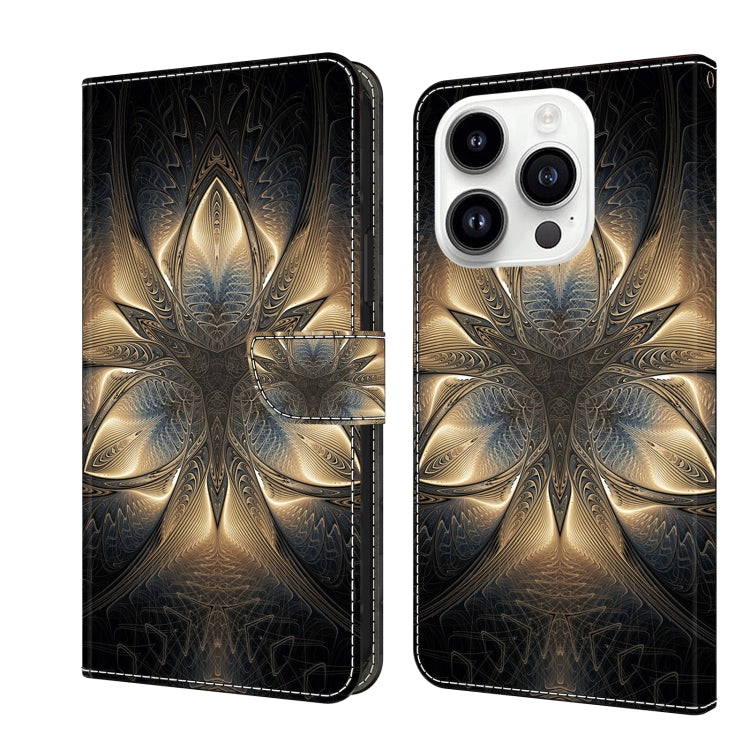 Crystal 3D Shockproof Protective Leather Phone Case, For iPhone 15 Pro