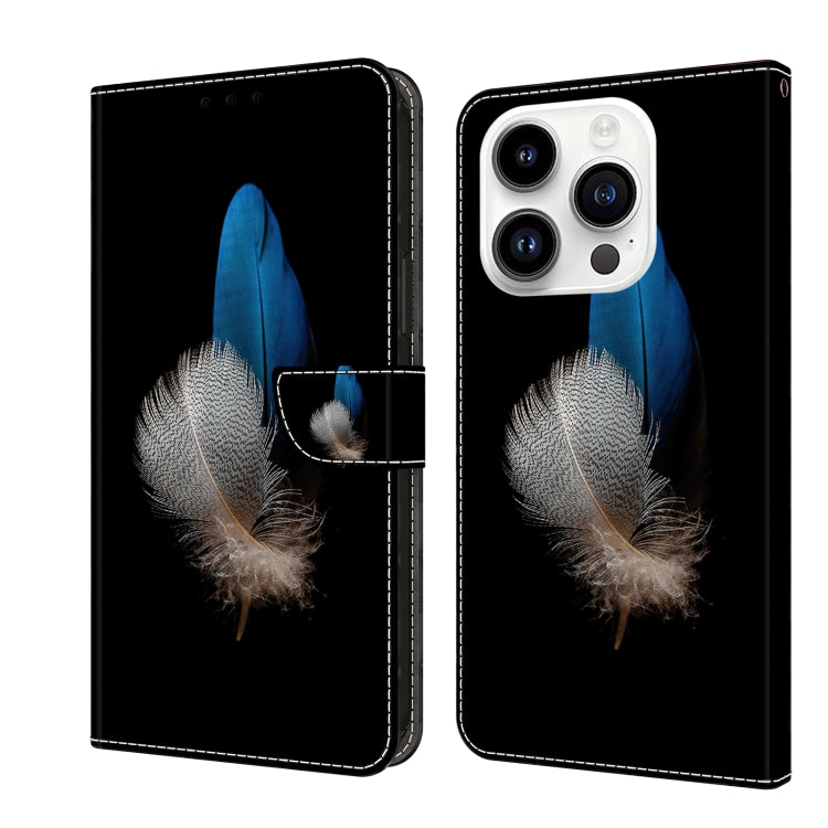Crystal 3D Shockproof Protective Leather Phone Case, For iPhone 15 Pro