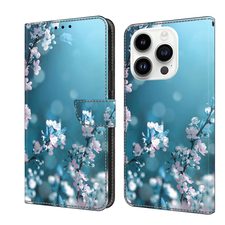 Crystal 3D Shockproof Protective Leather Phone Case, For iPhone 15 Pro