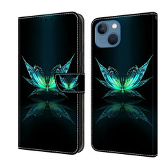 Crystal 3D Shockproof Protective Leather Phone Case, For iPhone 15