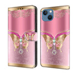 For iPhone 15 / Pink Bottom Butterfly