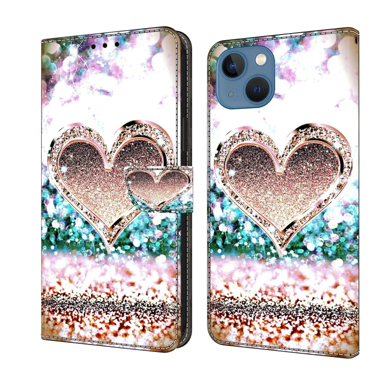 Crystal 3D Shockproof Protective Leather Phone Case, For iPhone 15
