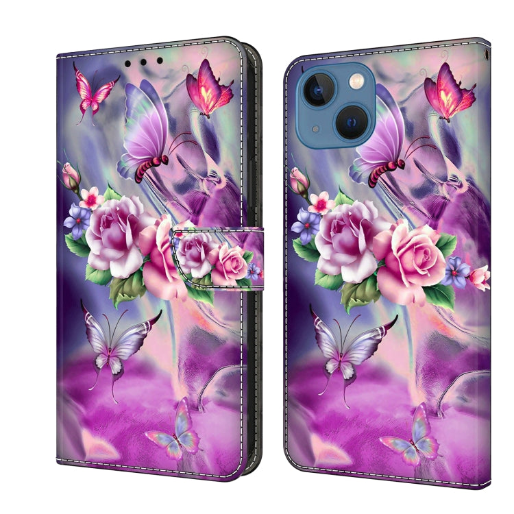 Crystal 3D Shockproof Protective Leather Phone Case, For iPhone 15