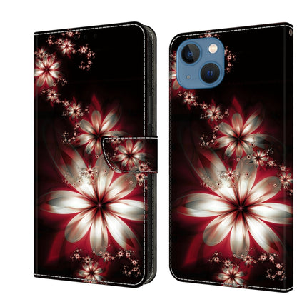 Crystal 3D Shockproof Protective Leather Phone Case, For iPhone 15