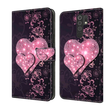 Crystal 3D Shockproof Protective Leather Phone Case, For Xiaomi Redmi 9