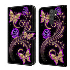 For Xiaomi Redmi 9 / Purple Flower Butterfly