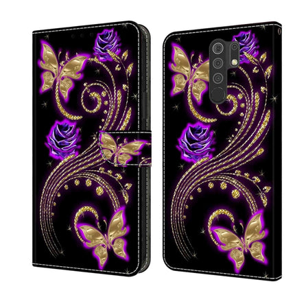 Crystal 3D Shockproof Protective Leather Phone Case, For Xiaomi Redmi 9