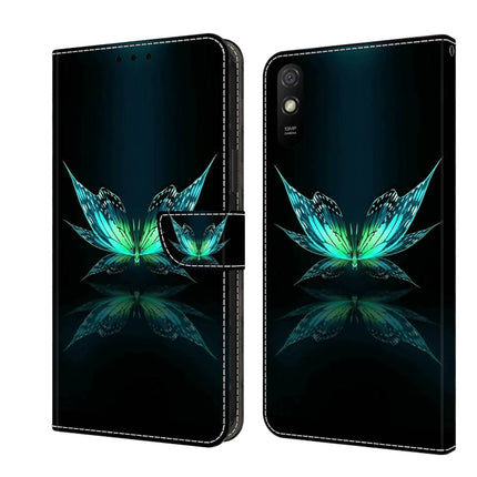Crystal 3D Shockproof Protective Leather Phone Case, For Xiaomi Redmi 9A